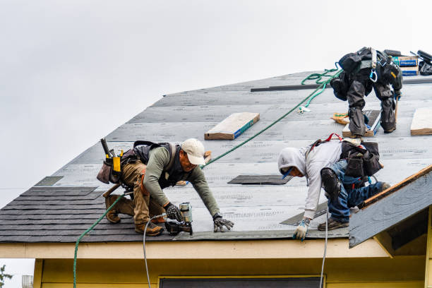 Professional Gutter Installation technician working in Nordland, WA